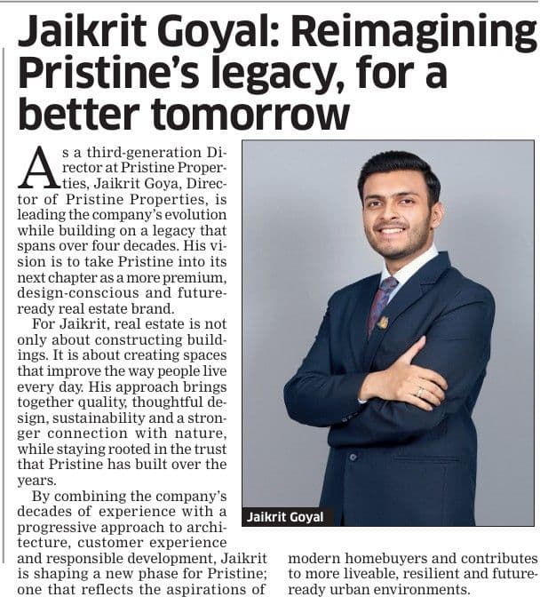 Jaikrit Goyal Featured in Economics Time